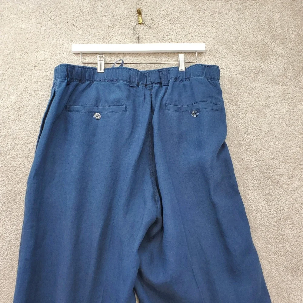 Tommy Bahama Relax Pants Mens LT Blue Excellent 100% Linen Straight Leg Trousers